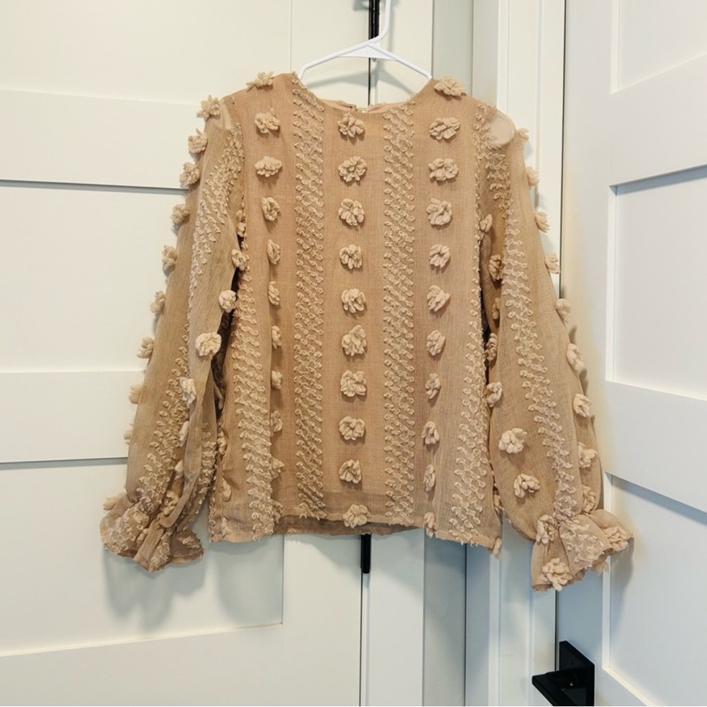 Beige top from Bohme boutique